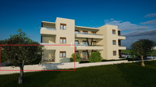 Vodice-*NUOVA COSTRUZIONE* Appartamento S1 con giardino, a 500 m dal centro