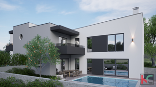 Istria, Ližnjan, casa duplex moderna, 180m2 con piscina, # in vendita