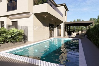 Malinska, dintorni, terreno edificabile con progetto