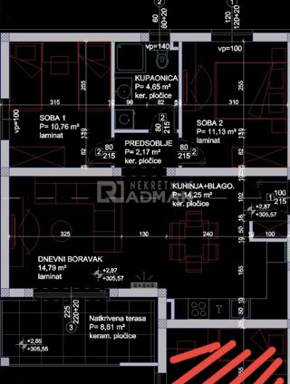Appartamento Dugopolje, 62m2