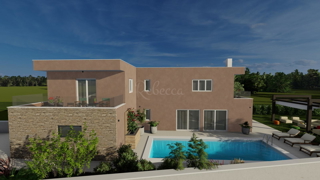 Casa in costruzione, 290 m2, piscina, zona Štokovci