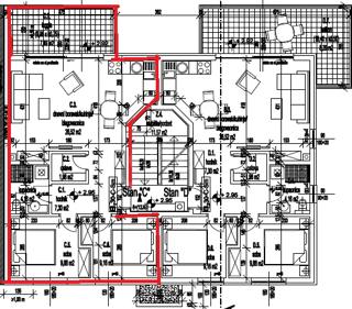 Appartamento al 1° piano, 66,50 m2, Valbandon, NUOVO