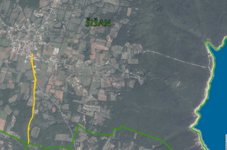 Šišan, terreno agricolo 5600 m2, a un chilometro dal mare
