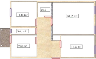 Appartamento 67 m2, balcone, centro, Pola