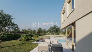 Labin - nuova costruzione con piscina e ampio giardino