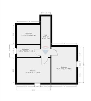 Appartamento Zamet, Rijeka, 51,36m2