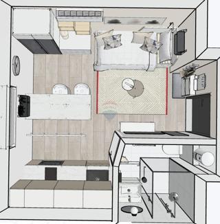 Appartamento Trešnjevka, Trešnjevka - Sjever, 16,80m2