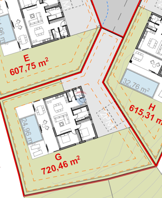 Terreno edificabile Sošići, Kanfanar, 720m2