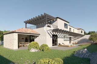 Moderna casa bifamiliare con piscina