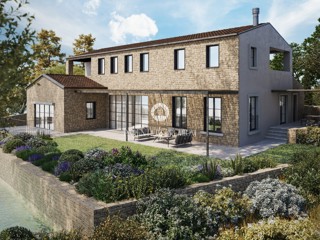 Esclusiva villa rustica con piscina e vista mare