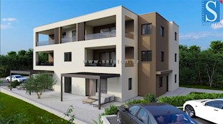 Poreč-Parenzo, appartamento in costruzione di 74 m2 + terrazza 15 m2, giardino privato, 800 m dal mare / 1 km dal centro