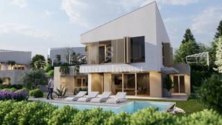 KRK - MALINSKA, villa moderna con piscina e vista mare