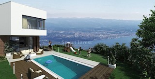 LOVRAN, Terreno edificabile con progetto per 6 ville con vista mare, in vendita