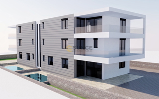 Appartamento Città di Krk al piano terra con giardino e piscina!