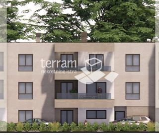 Istria, Pola, Busoler, appartamento 81,18 m², 3 camere + soggiorno con angolo cottura, primo piano, due posti auto, #vendita