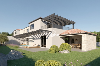 Istria, Ližnjan, Šišan, casa bifamiliare 140 m2, 3 camere da letto + soggiorno, piscina, 465 m2 di giardino! #vendita