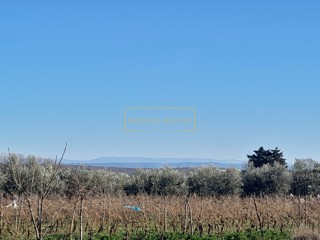 TERRENO EDIFICABILE ATTRATTIVO CON PROGETTO E LICENZA PER LA COSTRUZIONE DI UNA CASA CON PISCINA E VISTA SULLE ISOLE E MARČANA, ISTRIA!