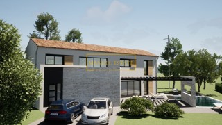 IN VENDITA: VILLA IN FASE DI COSTRUZIONE ROH BAU NEI DINTORNI DI VRSAR, ISTRIA!