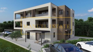 APPARTAMENTO MODERNO IN UN QUARTIERE TRANQUILLO DI POREČ, ISTRIA – VICINO AL MARE, CON UNA TERRAZZA DI 15 m² E UN GIARDINO DI 100 m²!