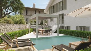 APPARTAMENTO AL PIANO TERRA CON PISCINA E VISTA MARE