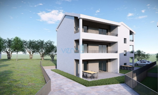 Bai Soline, isola di Krk, appartamento bilocale al piano, vista, nuova costruzione, in vendita