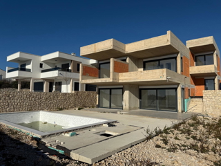 Novalja, Škuncini stani, villa moderna (238m2) in costruzione con piscina e vista panoramica sul mare