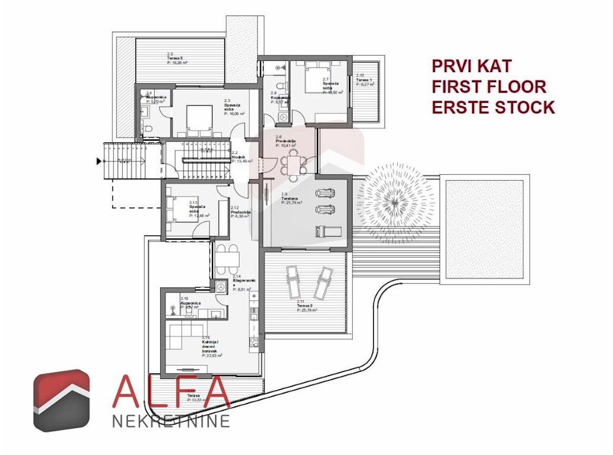 Croazia, Vodice – Imponente villa con piscina, garage e vista sul mare aperto