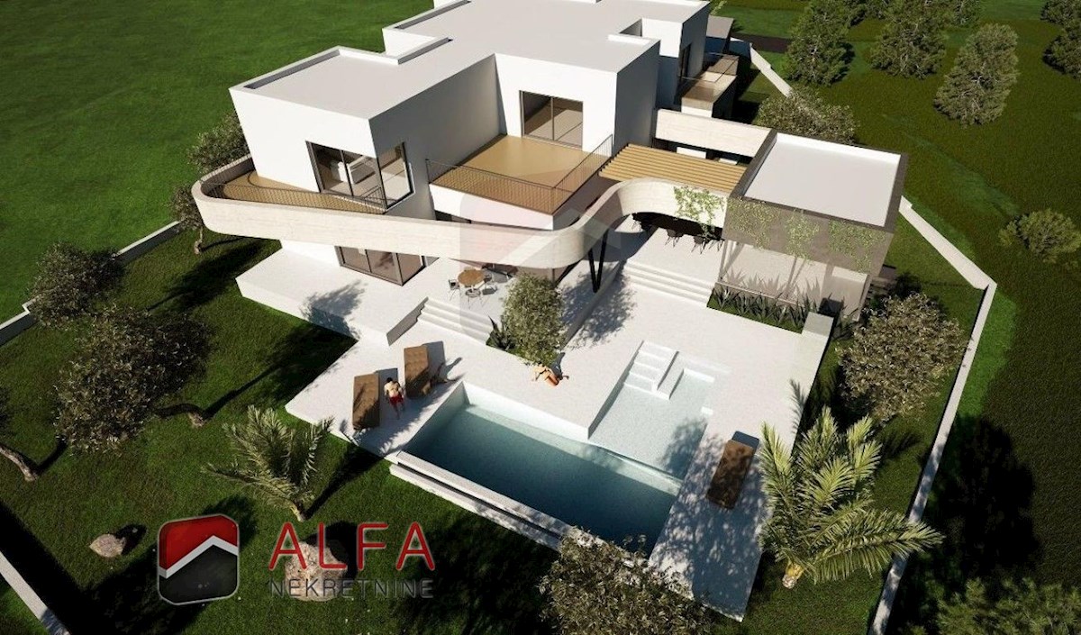 Croazia, Vodice – Imponente villa con piscina, garage e vista sul mare aperto