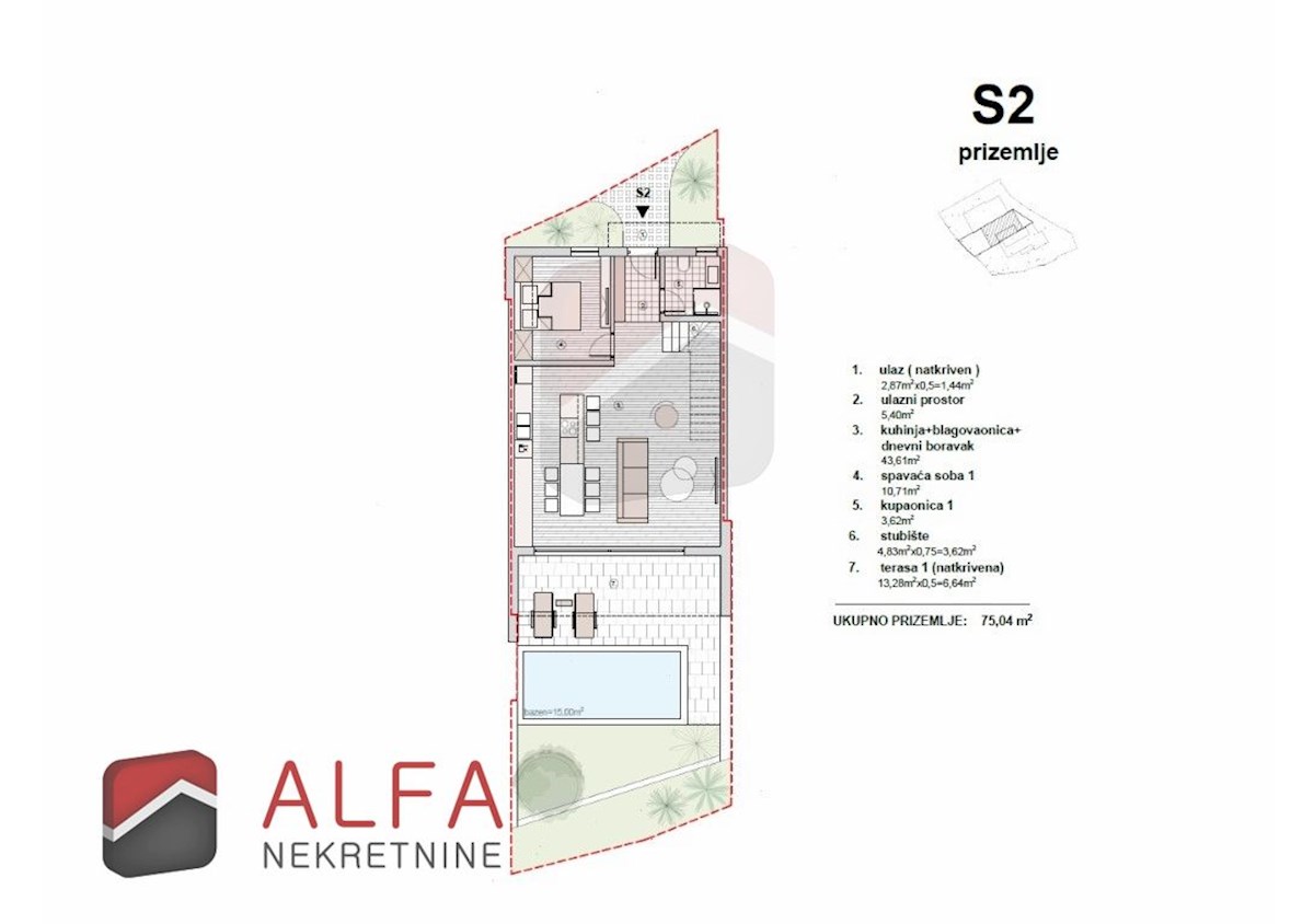 Croazia, Vodice – nuova costruzione, appartamento su tre livelli in vendita, piscina, terrazza sul tetto, cortile, vista mare