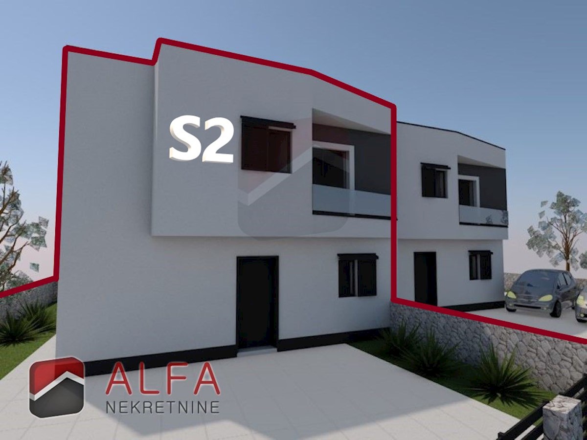 Croazia, Tribunj – nuova casa bifamiliare in vendita, piscina, a 140 m dal mare