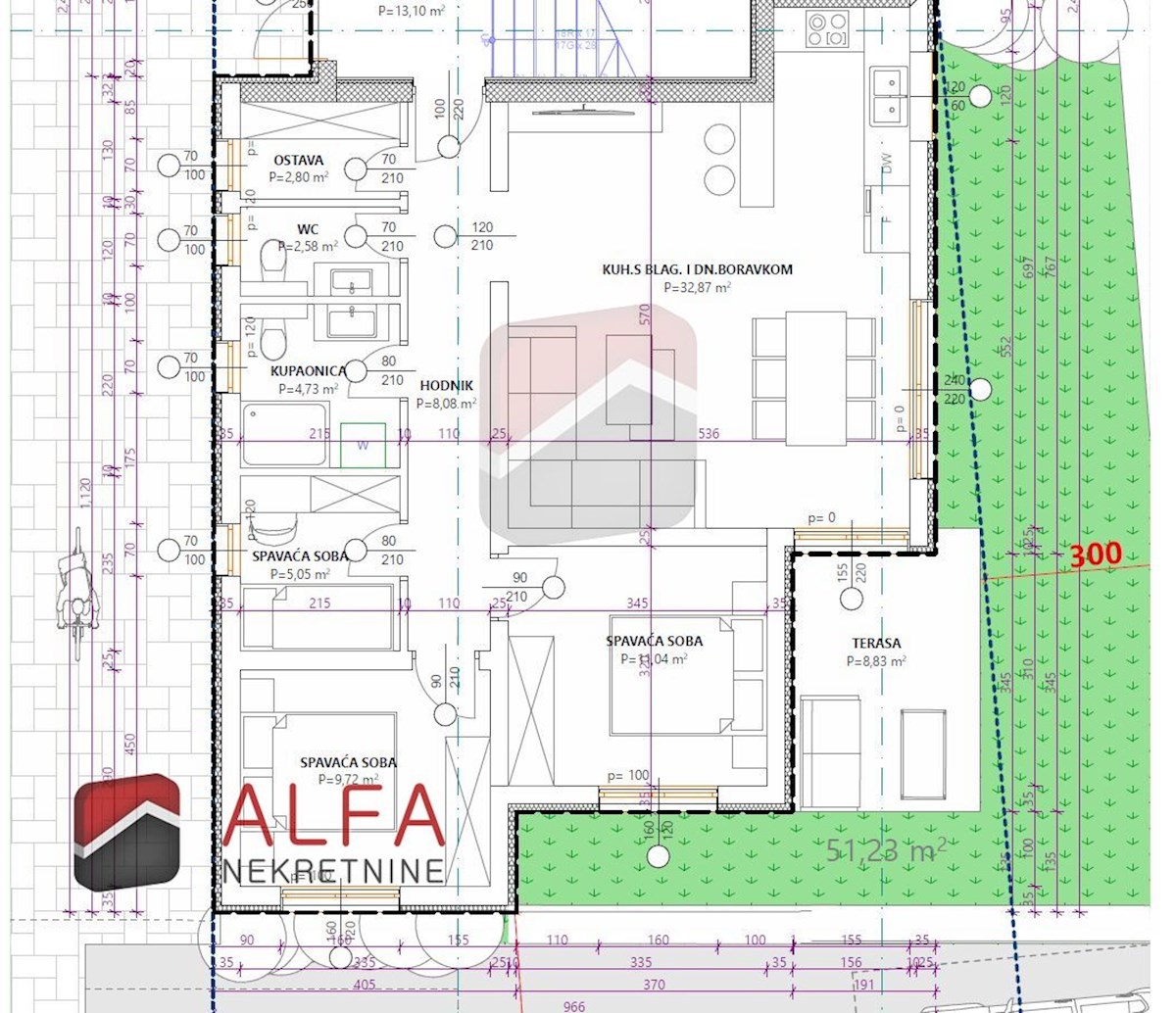 Croazia, Vodice, nuova costruzione, confortevole appartamento al piano terra con giardino in vendita