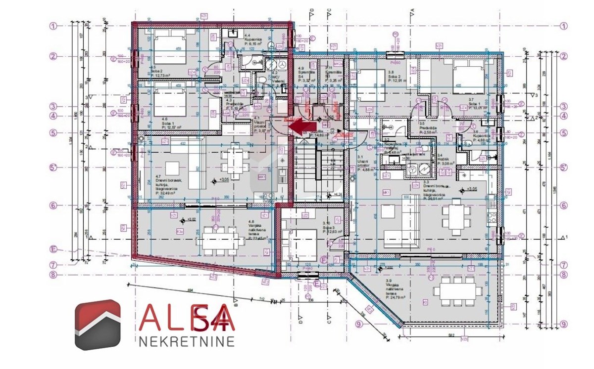 Croazia, Tribunj, vendesi nuovo e confortevole appartamento con due camere da letto, primo piano, vista mare ​