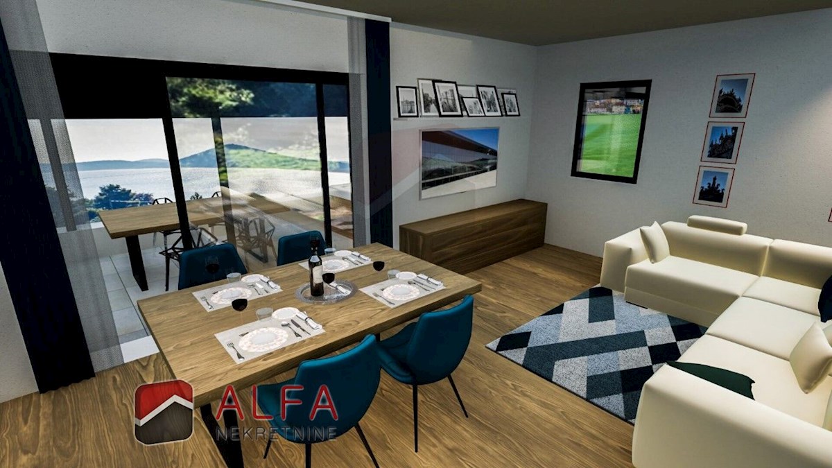 Croazia, Vodice, nuova costruzione, appartamento con tre camere da letto in vendita, due posti auto, vista mare