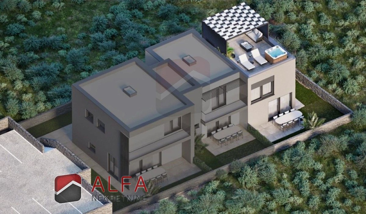 Croazia, Vodice, NUOVA COSTRUZIONE, casa a schiera a due piani in vendita, con giardino privato