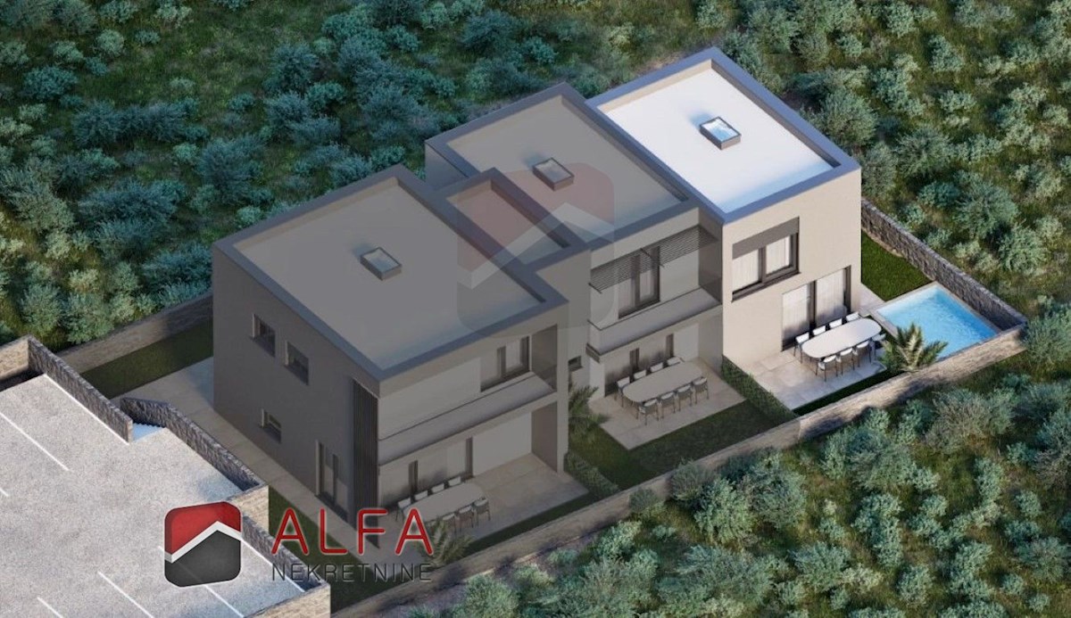 Croazia, Vodice, NUOVA COSTRUZIONE, casa a schiera a due piani in vendita, con giardino privato