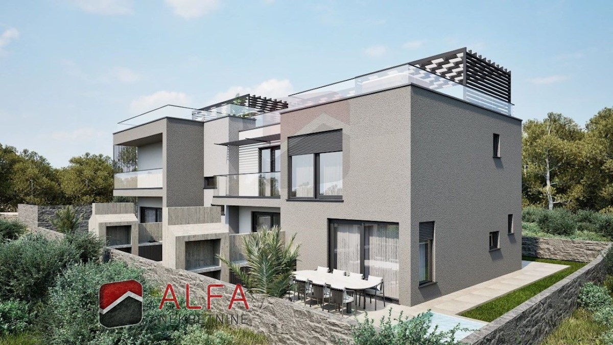 Croazia, Vodice, NUOVA COSTRUZIONE, casa a schiera a due piani in vendita, con giardino privato