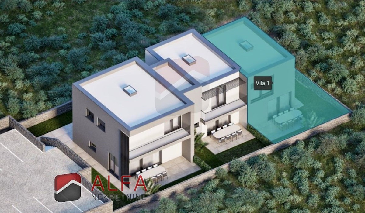 Croazia, Vodice, NUOVA COSTRUZIONE, casa a schiera a due piani in vendita, con giardino privato