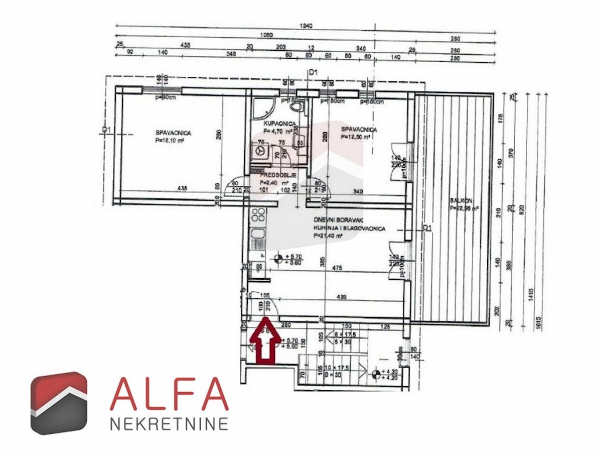 Croazia, Vodice – appartamento in vendita al secondo piano, grande terrazza, due posti auto