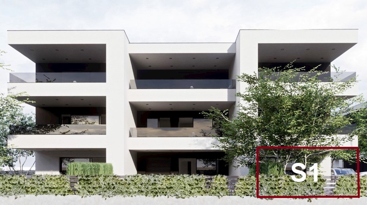 Croazia, Vodice, Srima – nuovo appartamento in vendita, piano terra con giardino, vicino al mare