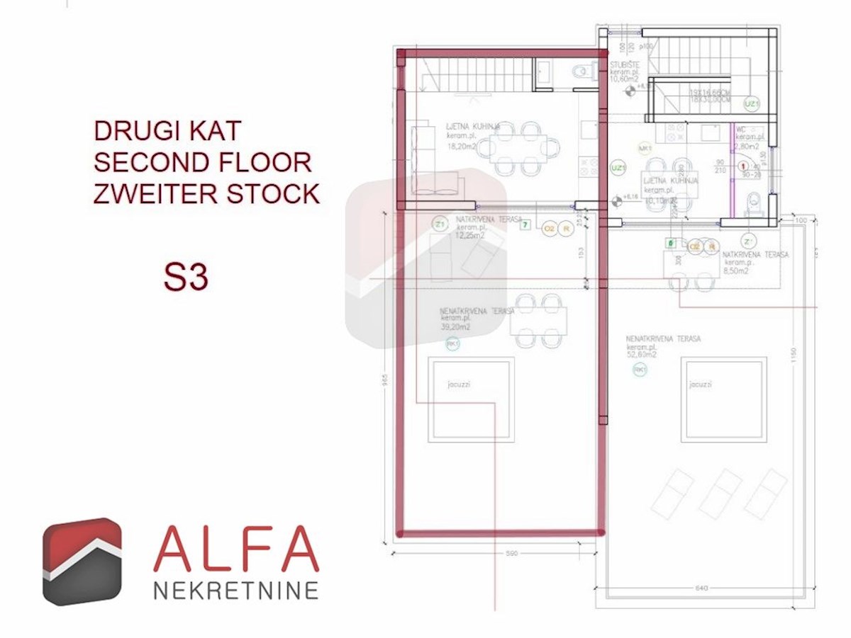 Croazia, Vodice, nuova costruzione, appartamento duplex in vendita con ampia terrazza e vista mare
