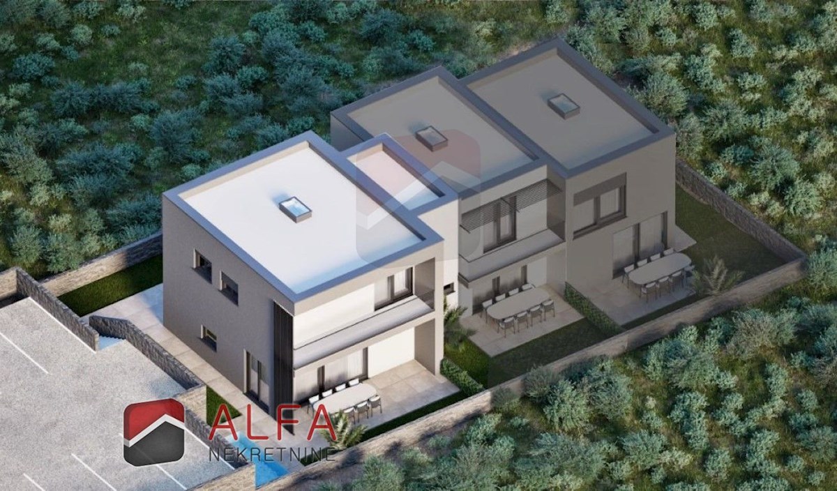 Croazia, Vodice, NUOVA COSTRUZIONE, casa a schiera a due piani in vendita, con giardino privato