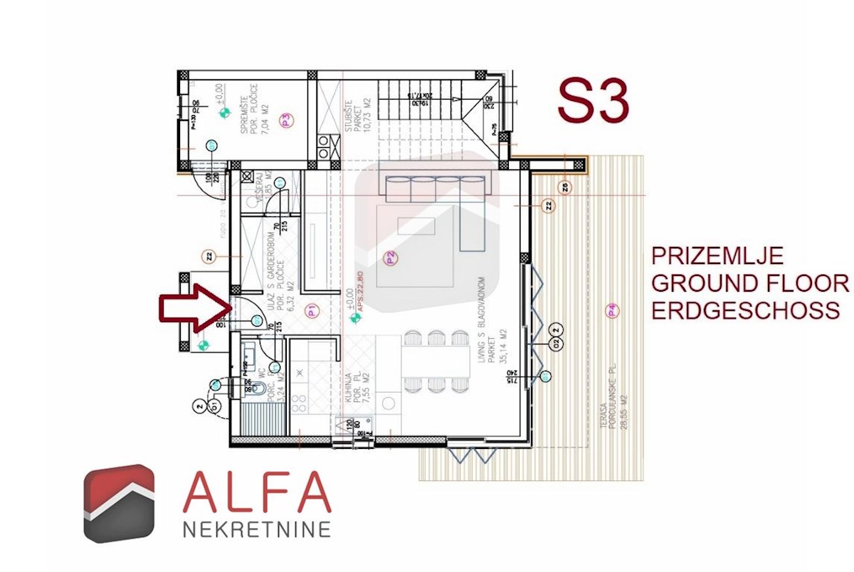 Croazia, Vodice, NUOVA COSTRUZIONE, casa a schiera a due piani in vendita, con giardino privato