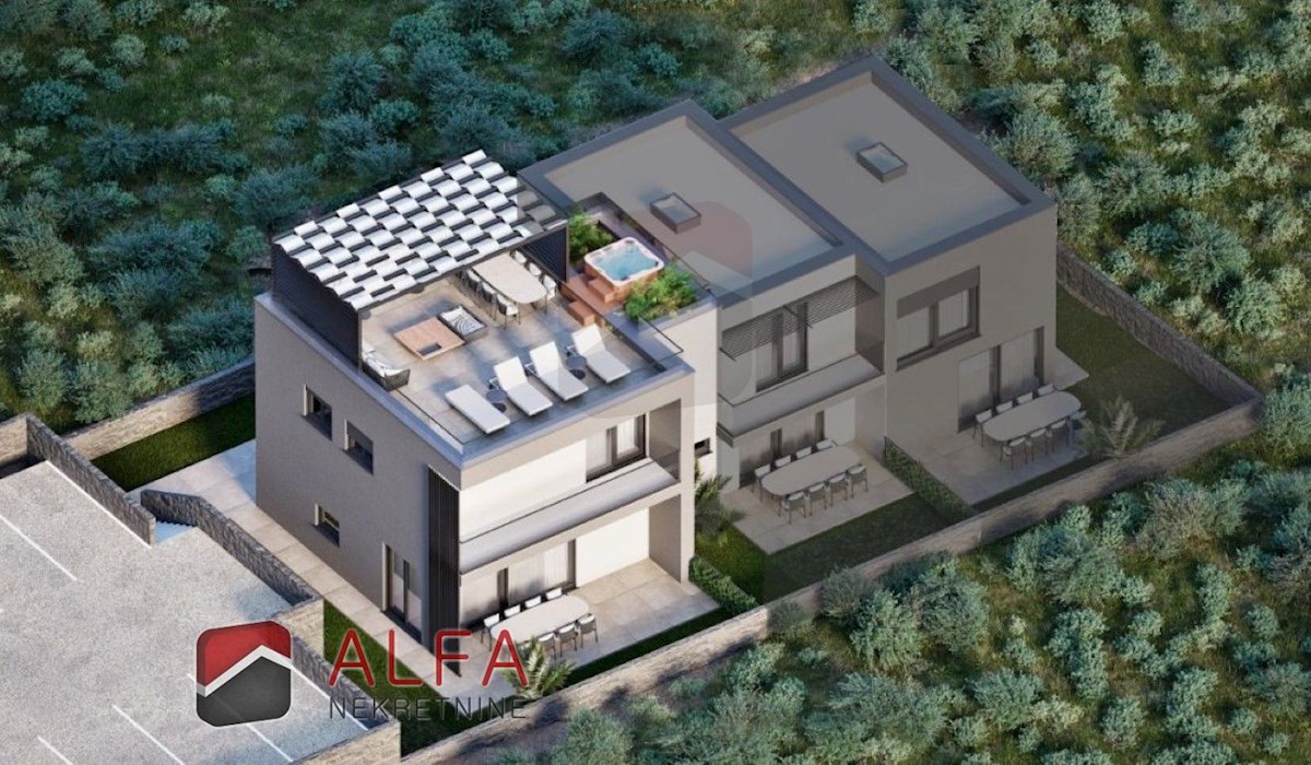 Croazia, Vodice, NUOVA COSTRUZIONE, casa a schiera a due piani in vendita, con giardino privato
