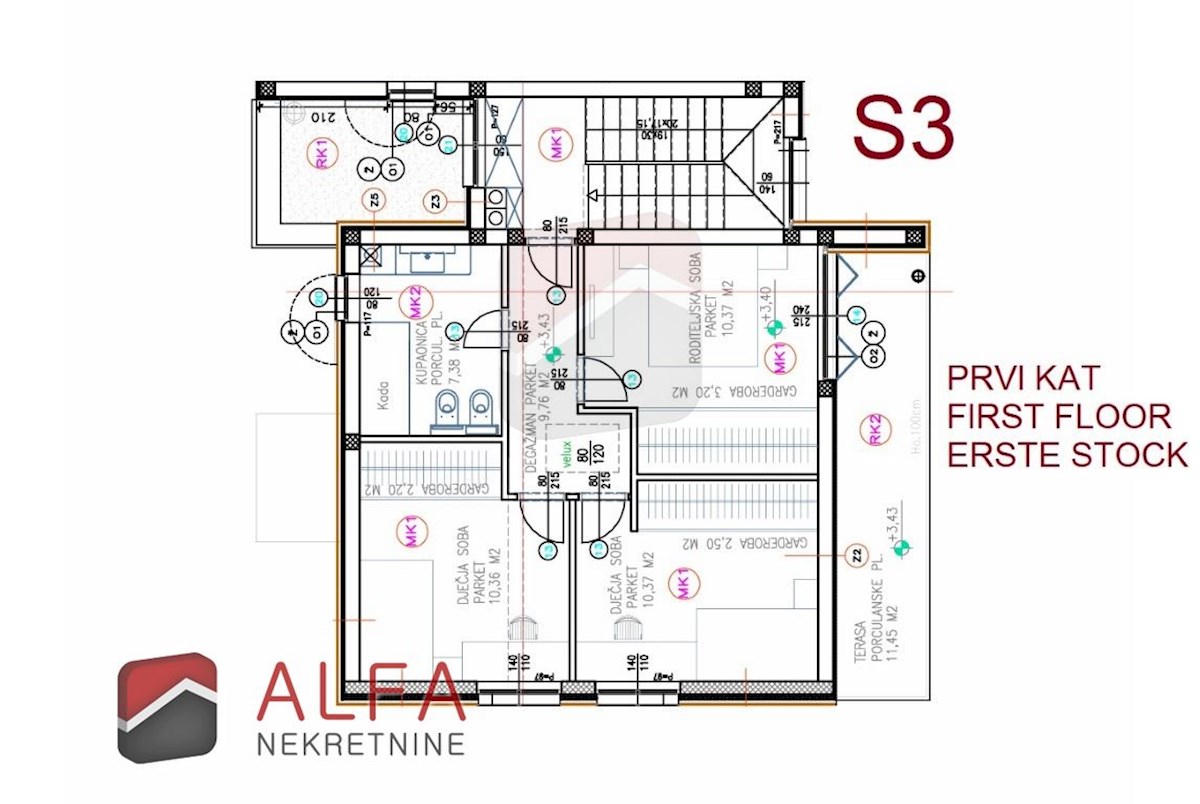 Croazia, Vodice, NUOVA COSTRUZIONE, casa a schiera a due piani in vendita, con giardino privato