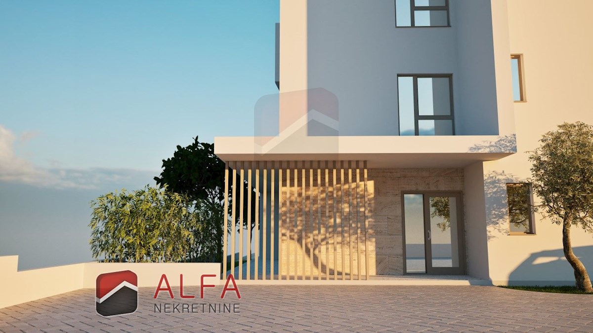 Croazia, Vodice – nuovo appartamento su due livelli in vendita, piscina, giardino, vista mare