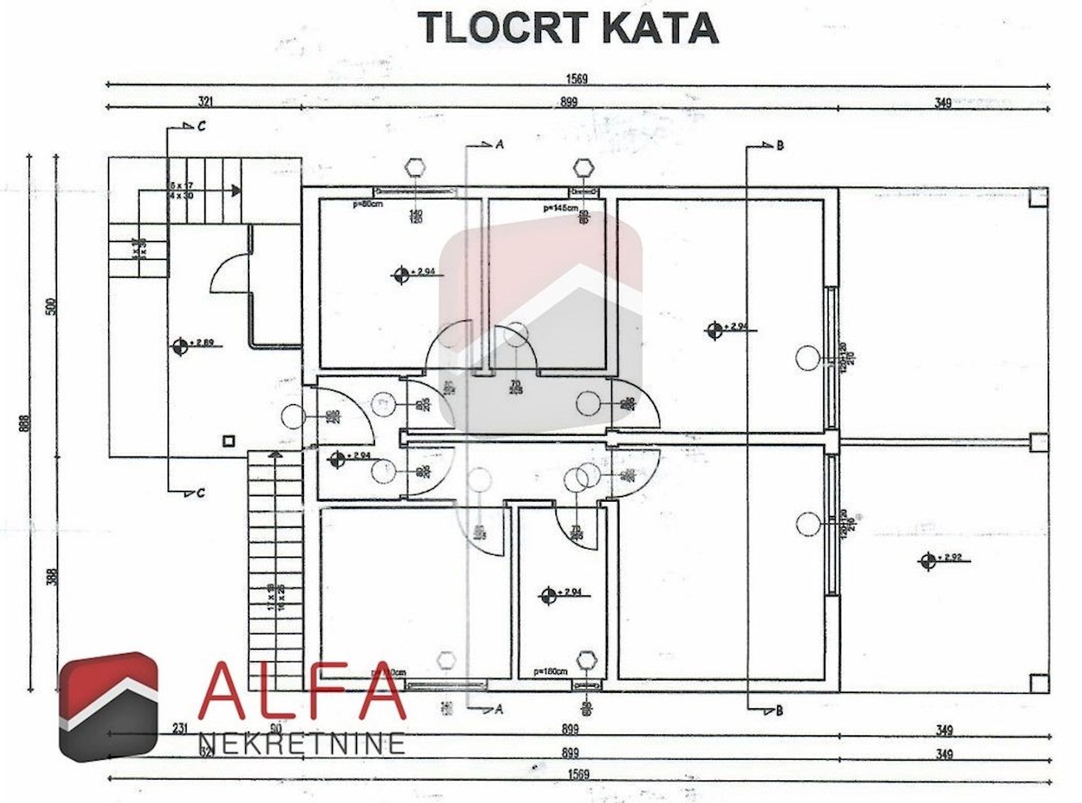 Croazia, centro di Vodice, casa indipendente in vendita con 5 appartamenti, vista mare