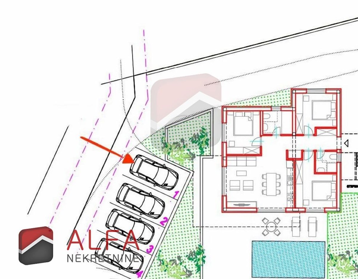 Croazia, Vodice, nuova costruzione, confortevole appartamento in vendita al piano terra, con piscina e giardino