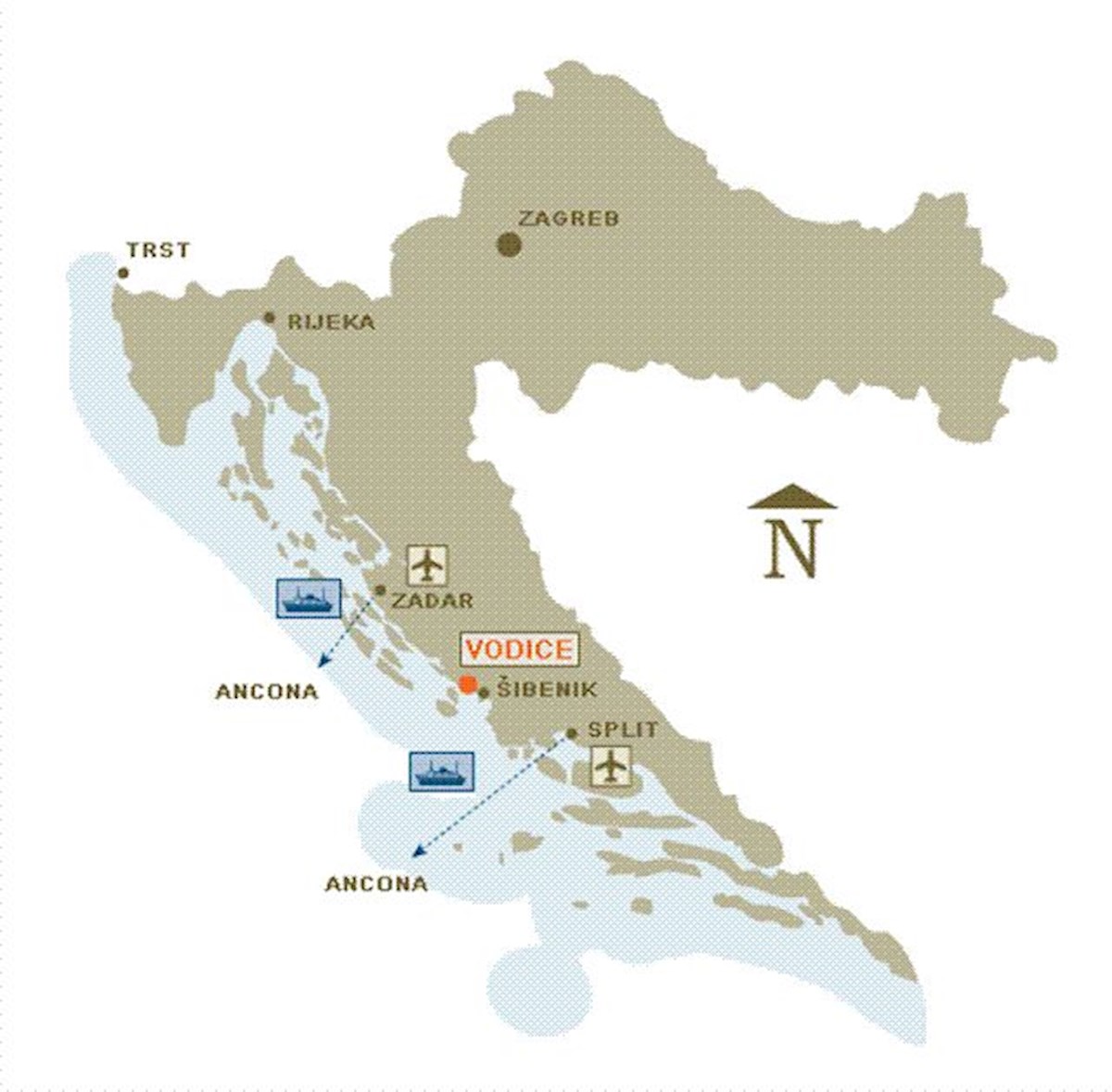 Croazia, Vodice – Nuova casa bifamiliare in vendita con garage, piscina e vista mare