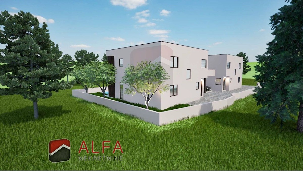 Croazia, Vodice – nuova casa bifamiliare in vendita con piscina e garage