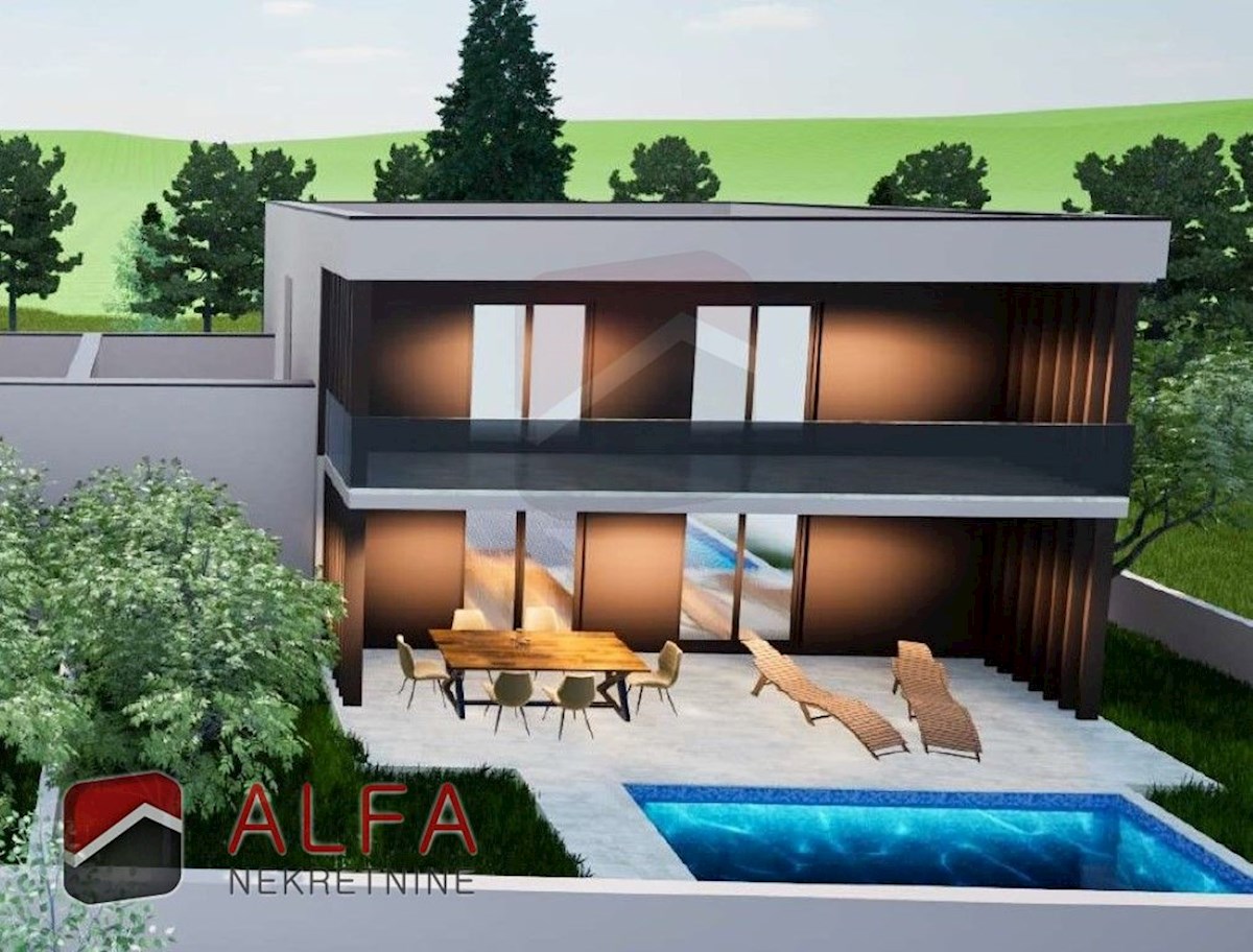 Croazia, Vodice – nuova casa bifamiliare in vendita con piscina e garage